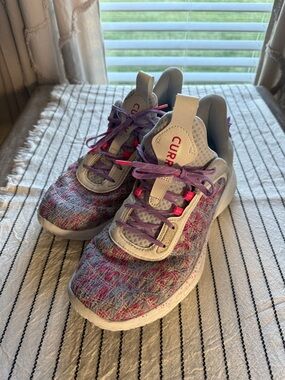 Under Armour Men’s Multicolor Athletic Shoes with Purple Laces